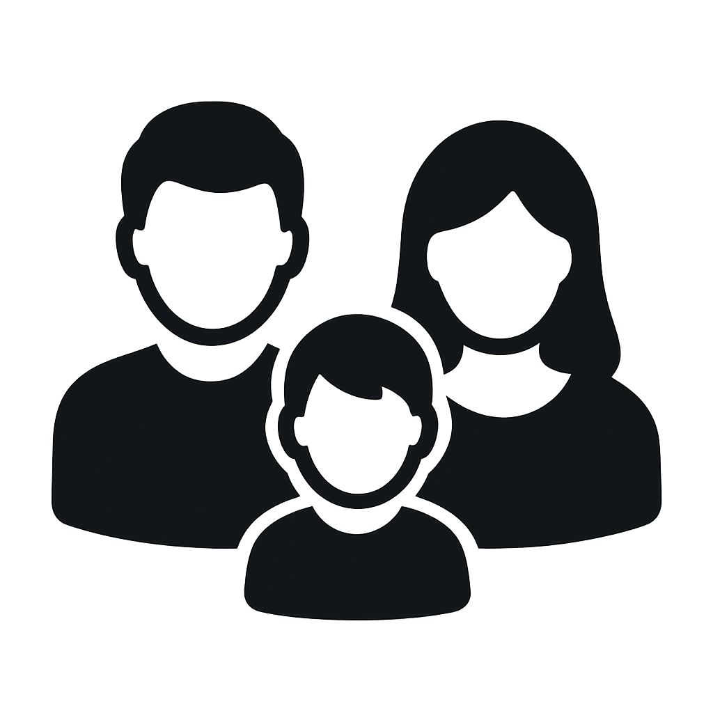Husband & Wife + 1 Child 40–60 years